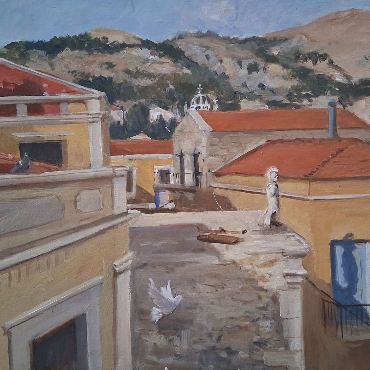 Athene's Rooftop Vigil